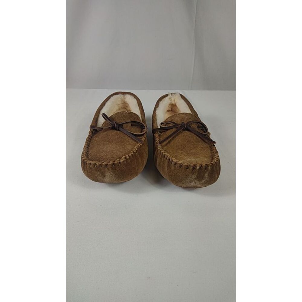 Quince Brown Suede Moccasin Slipper BRAND NEW - Picture 2 of 2